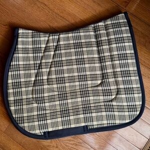 Plaid Shedrow Navy/Beige Jump Saddle Pad